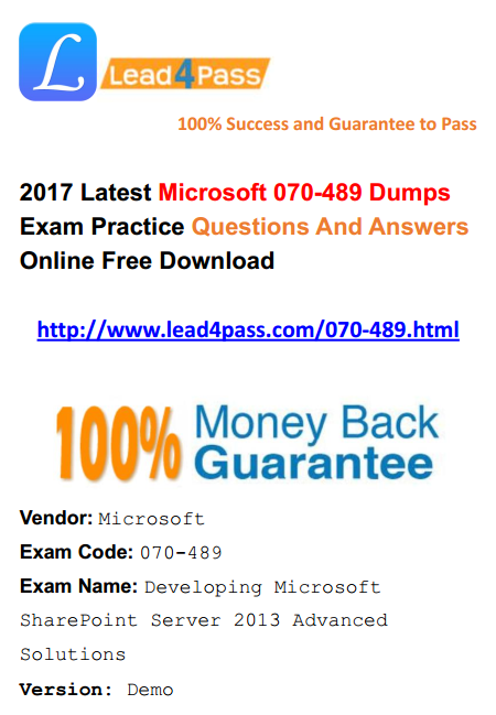 070-489 dumps