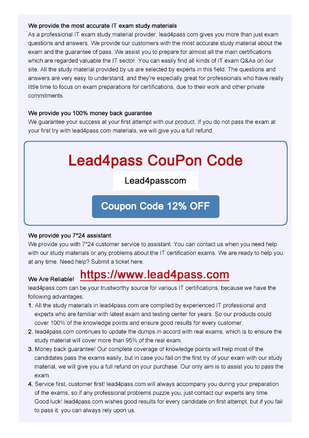 lead4pass 220-902 coupon