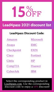 lead4pass discount code list 2021